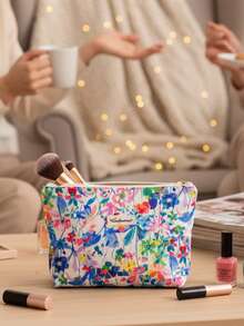 Portable Makeup Bag |Cosmetic Bag | Travel Bag |Travel Supplies| Large Strip Cosmetic Makeup Bag For Girls | Sweet Storage Bag | Teen Girl Gifts Stuff | Summer Makeup Bag For Women | French Style Cosmetic Bag Makeup Supplies, Makeup Tools, Storage Bag, Christmas Gifts, Pouch, Gifts Pouch / Small Handbag, Makeup Organizer, Mini Pouch, Large Capacity Pouch, Pocket, Women's Clutch, Gifts Christmas Gift Ideas For Women - Multicolor - View 7