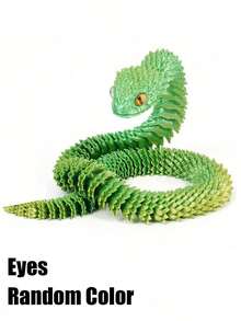 1/2/3/4/5件装新颖可动关节3D打印蛇形摆件，内含惊喜蛋，色彩缤纷，可作家居办公装饰桌面摆件，适用于各种房间装饰，可作雕像、桌面摆件、解压玩具、减压玩具，也是复活节、万圣节、圣诞节、感恩节、派对礼品的理想之选。 - 彩色 - 查看 27