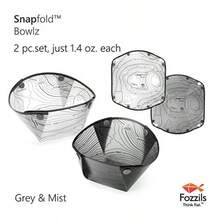 Snapfold Plastic Bowlz 2pc Bowl Grey Mist