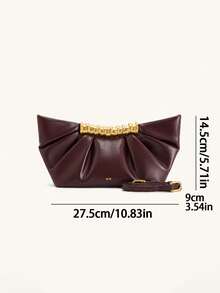 Sac de soirée élégant et formel, portefeuille femme minimaliste classique, sac à main de soirée en PU plissé doux, convient pour les mariages et les galas