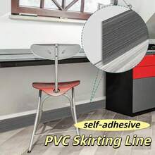 1 Roll 2m X 8cm PVC Baseboard Trim Self-Adhesive Home Decor Sticker, Flexible Bottom Molding Decor, With Wider Self-Adhesive Peeling And Pasting Groove Base, Waterproof Edging Wall Baseboard - Multicolor - View 3