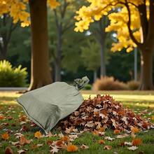 3/6 Pcs Reusable Green PP Woven Bags - Heavy-Duty Multipurpose Stackable Design For Space Saving, Suitable For Construction Waste Removal, Crop Transport, Sandbagging, Shipping, Handling, Grain Storage, Uncoated Materials | Textured Surface | Reusable Bags