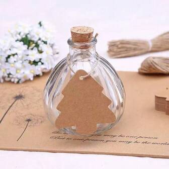 50/100 Pcs Christmas Tree-Shaped Kraft Paper Greeting Cards, Blank Christmas Tree Decorations, Suitable For Christmas Tree Hang Tags, Hand-Painted Cards, Label Labels And Gift Packaging Accessories