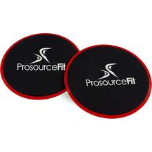 Discos de Ejercicio Deslizantes ProsourceFit Core, Deslizadores de Doble Cara para Usar en Cualquier Superficie en Casa o Gimnasio para Entrenamientos de Cuerpo Completo, Juego de 2 - rojo - Ver 3