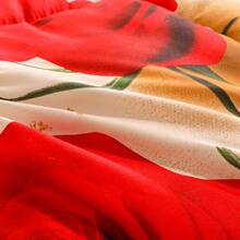 1件印花加厚毯，双面可用，柔软舒适 - 浪漫玫瑰 - 查看 11