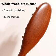 Comfortable Massage Comb Wood Scalp Massager Natural Wooden Massage Comb Portable Wide Tooth Combs For Luxurious Hair Care, Suitable For Scalp Care-FUNALING - 1 - 查看 3