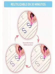 4 piezas empotrado tablero duro pluma práctica post,cuaderno reutilizable de ejercicios de escritura 3d ,con símbolos matemáticos y letras en inglés regalo educativo para niños para - Blanco y Negro - Ver 6