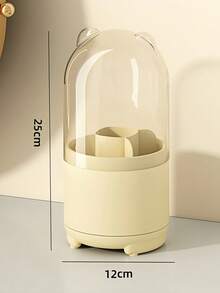 Soporte giratorio de 360 grados para brochas de maquillaje, organizador de maquillaje para tocador, estante de almacenamiento de lápices labiales para escritorio. Soporte giratorio para brochas de maquillaje, taza transparente a prueba de polvo para bolígrafos, organizador de brochas de sombra de ojos, estante de almacenamiento de lápices labiales, bolsa de maquillaje, esencial de viaje - Multicolor - Ver 8