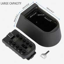NEW Wall Mounted Outdoor Key Storage Lock Box 10 Digit Push-Button Combination.Mini Combination Outdoor Key Fixing Kit -Key Cabinet - Black - View 3
