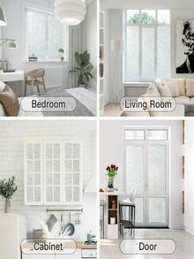 Frosted Window Privacy Film - Non Adhesive Static Cling Glass Stickers Sun UV Blocking Heat Control Door Covering Decals For Home Office - Multicolor - View 9
