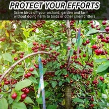 1/5卷超强反光驱鸟胶带 - 耐用防鸟胶带、稻草人反光胶带、彩色反光驱鸟胶带、葡萄园鸟类控制胶带、阳台鸽子驱避胶带、耐候驱鸟胶带、双面反光胶带、适用于花园、家庭和农场的简易驱鸟方案、耐用材料、耐候 - 彩色 - 查看 9