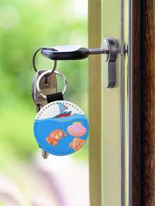 1/3/5/10个装定制双面照片打印钥匙扣，个性化照片/Logo吊坠，情人节礼物，送给父母、朋友的礼物，派对礼品，促销品，优雅包包挂饰，旅行收纳包 - 彩色 - 查看 3