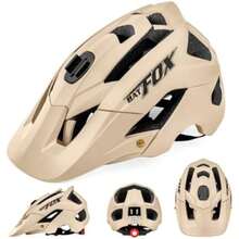 FINYQBET Casco de Bicicleta Ultraligero para Adultos, con Visera Extraíble y 13 Ventilaciones, Ajustable para Ciclismo de Montaña y Urbano (56-62 cm(Beige) - Tipo 2 - Ver 10