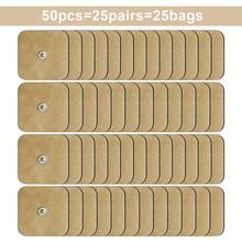 TENS電極貼片5X5cm自粘3.5mm插針無紡布凝膠貼片，用於電子脈衝身體按摩器EMS肌肉刺激器替換10/20/50/100入 - 5x5cm - 查看 20