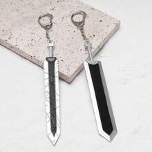 1pc Fashionable Sword Shaped Keychain Pendant, Creative Weapon Decor Accessory Suitable For Men And Women, Christmas Gift - Multicolor - View 2
