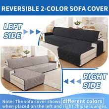 YSTYLE Single-Seater Sofa Cover With Armrests, Reversible Cat-Friendly Scratch-Resistant Couch Cover, Double-Sided Quilted Sofa Cover, Universal Sofa Cover - Black + Khaki - View 2