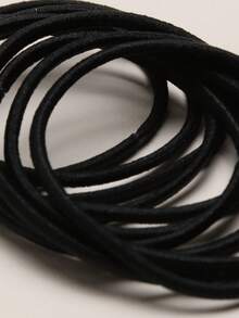 10 pezzi di elastici per capelli neri adatti per capelli spessi e ricci, fermacode per coda di cavallo, elastici per capelli adatti per uso quotidiano, acconciature, trucco, trucco da sposa, capelli all'aperto, doccia ed elastici per capelli, fasce per capelli, accessori per capelli, elastici per capelli, scrunchies