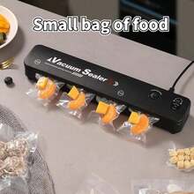 Kitchen mommy جهاز تفريغ الهواء، وظيفة تفريغ الهواء + إغلاق الأكياس، مناسب لحفظ مختلف الأطعمة بتفريغ الهواء، جهاز تفريغ الهواء، سهل التشغيل، مناسب لتخزين الأطعمة الجافة والطرية، جهاز تفريغ الهواء للأطعمة، جهاز كهربائي للمطبخ - قابس المملكة المتحدة (220 إلى 240 فولت) - مشاهدة 7