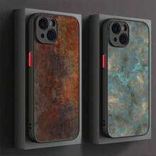 Custodia per iPhone 11, 13 Mini, 16e, 14, 15, Plus, 12, 17, 16, Pro Max, 17 Air, XS, con design retrò arrugginito, compatibile con custodia 17, custodia 17 Pro, custodia 17 Pro Max