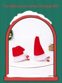 Christmas Hair Clips Classic Little Red Riding Hood Clip Festival Party Mini Bow Hair Clip Creative Cute Drop Clip - Red - View 6