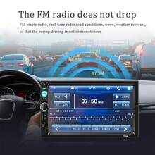 Reproductor multimedia para coche de 7 pulgadas con CarPlay, control central, radio universal, doble DIN, 2 DIN, Bluetooth, MP5 - Negro - Ver 5