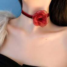 1 件芭蕾舞女孩项链，性感丝带蝴蝶结颈链项链，派对、节日珠宝配饰 - 1PCS - 查看 13