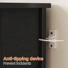 BURN Cómoda de 13 Cajones para Dormitorio, Cómoda de Tela con Tapa de Madera y Estructura de Acero, Mueble de Almacenamiento con Cajones de Tela para Dormitorio, Salón, Pasillo(Negro) - 1 - Ver 7