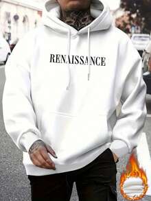 Zrgoth Sudadera con capucha casual y vintage de hombre con estampado de ángel renacentista, para otoño/invierno - Blanco - Ver 3