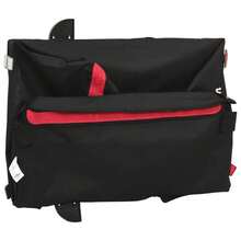 Remolque de bicicleta Larryhot negro y rojo de 45 kg de hierro, fácil de montar, apto para bicicletas. - Rojo - Ver 9