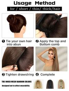 7JHH WIGS 40 pollici Estensione per coda di cavallo dritta extra lunga color miele marrone con laccio, in fibra sintetica resistente al calore, morbida parrucca finta per uso quotidiano e per feste