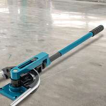 Dobladora de Tubos, Dobladora Manual de Tubos de 3/8" a 1", con 7 Troqueles, Dobladora de Tubos de Servicio Pesado de Acero Metal Cobre, para Talleres de Reparación, Azul - 3/8" a 1" - Ver 9