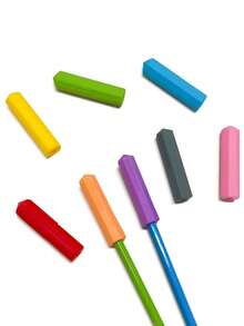 专为自闭症和多动症患者设计的硅胶铅笔帽，适合有咬笔习惯的人，多种颜色可选，成人尺寸，可咀嚼缓解压力，是缓解焦虑、自闭症和多动症的理想选择，也是放松身心的好礼物，有助于提高人们对多动症的认识。 - 彩色 - 查看 4