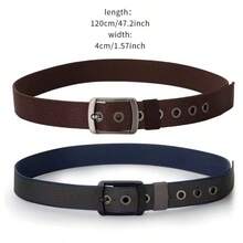 双面加厚高密度编织战术腰带，配旋转扣，休闲男士腰带，复古风，适合秋季/都市穿搭，经典圣诞冬季时尚日常男士男友礼物 - 男士雙面編織腰帶 - 查看 6