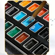 Set de 12 colores de pigmentos para pintura china tradicional, suministros para pintura de tinta china para principiantes, herramientas de pintura Gongbi - 12 colores - Ver 5