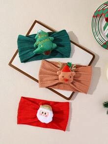 1 Set Christmas Tree, Santa Claus Doll, Baby Headband With Cute Bells, Reindeer, Girls Hair Accessories - Multicolor - View 4