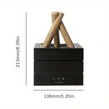 1个280毫升超声波篝火香薰机，带定时器和遥控器，7色灯光香薰机，冷雾加湿器，便携式USB供电精油桌面香薰机，适用于卧室、客厅，装饰家居环境 - 彩色 - 查看 12