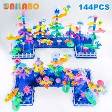 Flower Garden Building, Educational STEM Garden Play Set, Flower Stacking, Perfect Gift Christmas Gifts Color Block Color Blocks - 彩色 - 查看 18