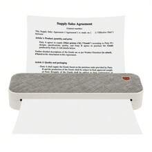 Wireless Bluetooth A4 Paper Portable Thermal Printer 208mm White Inkless Printer - Default - View 3