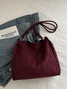 Luxury New PU Leather Fashion Design Handbag - Burgundy - View 8
