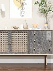 Adesivo resistente al calore, impermeabile, con motivo grigio marmorizzato, per protezione di cucina, piano cottura, top del bancone, tavolo