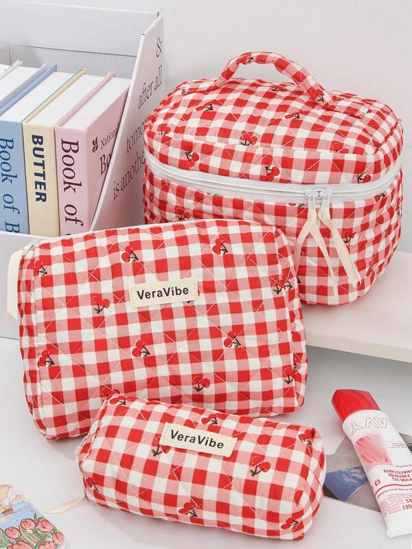 2026 Nueva Bolsa de Cosméticos Roja, Bolsa de Tocador a Cuadros, Bolsa de Almacenamiento de Viaje, Almacenamiento Doméstico, Almacenamiento de Gran Capacidad, Bolsa de Almacenamiento Multifuncional, Bolsa de Cosméticos para Niñas, Bolsa de Almacenamiento de Cosméticos, Bolsa de Cosméticos Bonita para el Cuidado de la Piel, Bolsa de Cosméticos, Caja de Cosméticos, Bolsa de Almacenamiento de Joyas, Bolsa de Brochas, Bolsa de Toallas Sanitarias, Bolsa para Auriculares, Cartera, Bolsa para Gafas