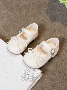 Giày đế mềm Hook And Loopo mũi tròn thoải mái cho bé gái, giày công chúa dễ thương cho trẻ em - Màu be - Xem 3