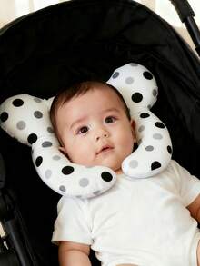 momscare 1pc Baby Pillow, Neck Support Cushion, Suitable For Stroller, Star & Geometric Pattern, Fit For Infants 6-12 Months+ - Multicolor - View 10