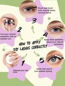 132 Peças Kit de Cachos de Cílios C Wispy Natural 8-18mm, Kit de Extensão de Cílios Agrupados, Cílios Individuais DIY Falsos Kit de Extensão de Cílios com Adesivo e Selante de Cílios, Pinça Removedora de Cílios, Faixa de Cílios Fina e Invisível - Preto - Visão 7