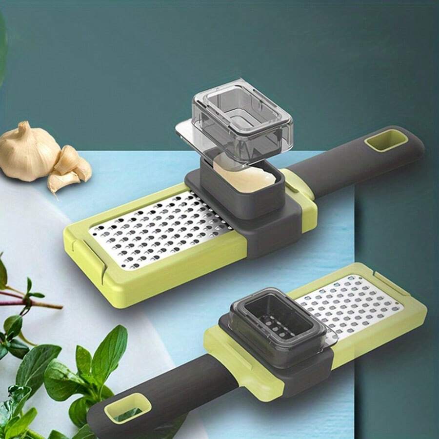 Upgrade Your Kitchen With This Multifunctional Garlic Grinder And Cheese Grater! - Green - View 1