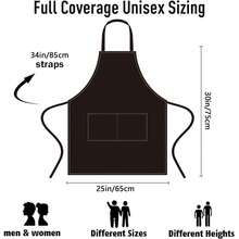 12 delantales lisos con 2 bolsillos - Delantal unisex comercial, lavable a máquina, ajustable, para hombres y mujeres, para camarera, resistente a las gotas de agua, para cocina, barbacoa, chef, camarero, restaurante, pintura y manualidades. - Negro - Ver 2