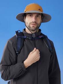 1pc Unisex Bucket Hat | Wide Brim Sun Protection Hat, Contrast Stitching, Suitable For Fishing, Beach And Other Outdoor Activities | Breathable Outdoor Camping Hat, Suitable For Men And Women - Multicolor - View 4