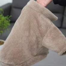 1 件多功能仿麂皮保暖宠物衣服，适合贵宾犬、泰迪犬等小型犬，秋冬 - 咖啡棕 - 查看 3