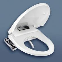 Bidet Toilet Seat, Electronic Heated Smart Toilet Seat With Unlimited Heated Water And Warm Air Dryer, Adjustable Temperature, Self-Cleaning Stainless Steel Nozzle, Side Panel Control - 查看 5