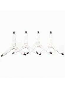 4 قطع مثبتات قابلة للتعديل للحفاظ على أغطية السرير - تثبت أركان الملاءة بإحكام، تمنع انزلاق الملاءة - متعدد الألوان - مشاهدة 12